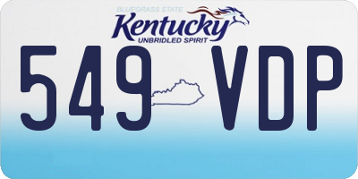 KY license plate 549VDP