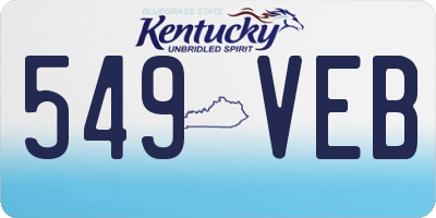 KY license plate 549VEB