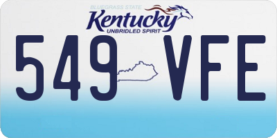 KY license plate 549VFE