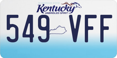 KY license plate 549VFF