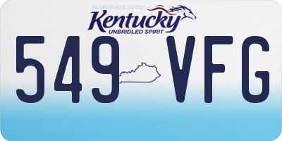 KY license plate 549VFG