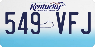 KY license plate 549VFJ