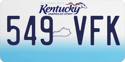 KY license plate 549VFK