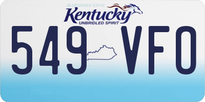 KY license plate 549VFO