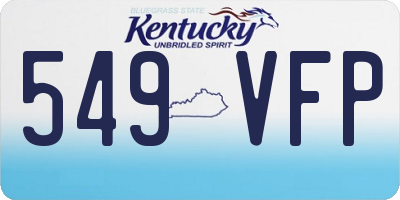 KY license plate 549VFP