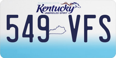 KY license plate 549VFS