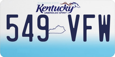 KY license plate 549VFW