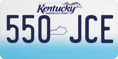 KY license plate 550JCE