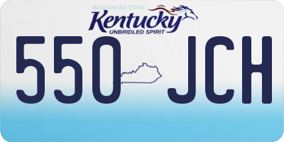 KY license plate 550JCH