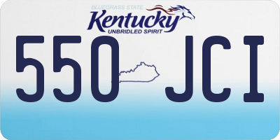 KY license plate 550JCI