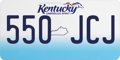 KY license plate 550JCJ