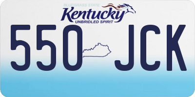 KY license plate 550JCK