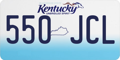 KY license plate 550JCL