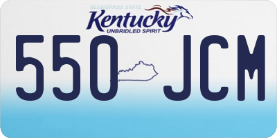 KY license plate 550JCM