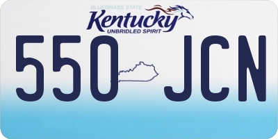 KY license plate 550JCN