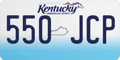 KY license plate 550JCP