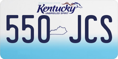 KY license plate 550JCS