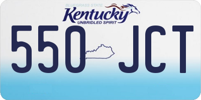KY license plate 550JCT