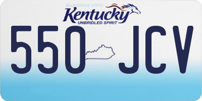 KY license plate 550JCV