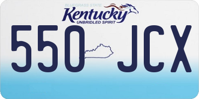 KY license plate 550JCX