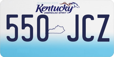 KY license plate 550JCZ