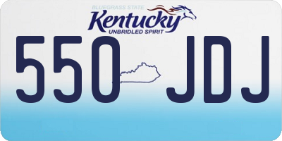 KY license plate 550JDJ