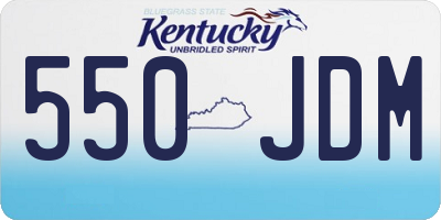 KY license plate 550JDM