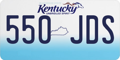 KY license plate 550JDS