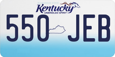 KY license plate 550JEB