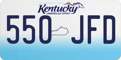 KY license plate 550JFD