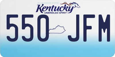 KY license plate 550JFM