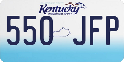 KY license plate 550JFP