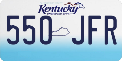 KY license plate 550JFR