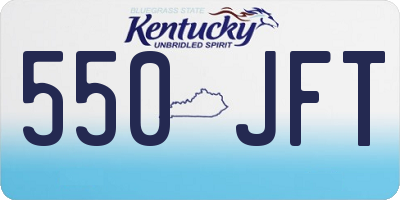 KY license plate 550JFT