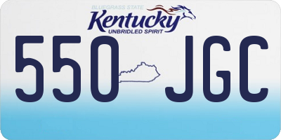 KY license plate 550JGC