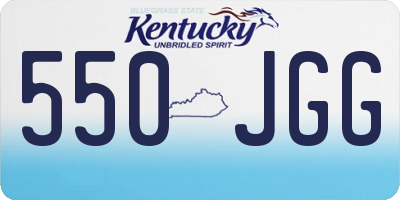 KY license plate 550JGG