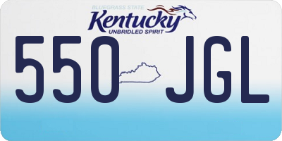 KY license plate 550JGL