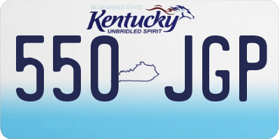 KY license plate 550JGP