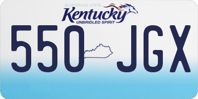 KY license plate 550JGX