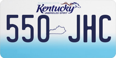 KY license plate 550JHC