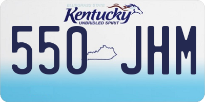 KY license plate 550JHM