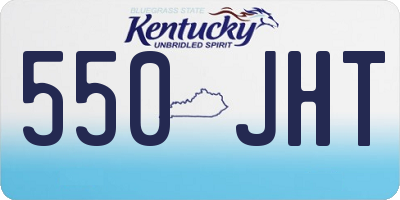 KY license plate 550JHT