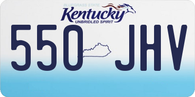 KY license plate 550JHV