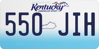 KY license plate 550JIH