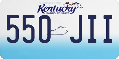 KY license plate 550JII