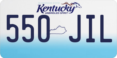 KY license plate 550JIL
