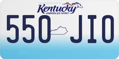 KY license plate 550JIO