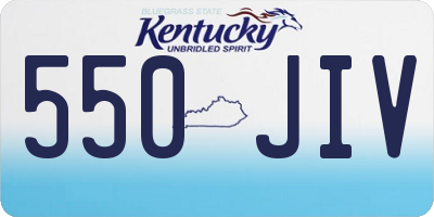 KY license plate 550JIV