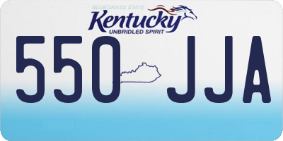 KY license plate 550JJA
