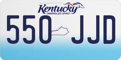 KY license plate 550JJD